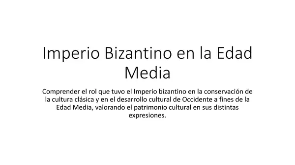 El imperio bizantino
