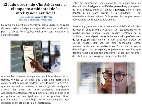 Análisis de texto expositivo-argumentativo: “El lado oscuro de ChatGPT”