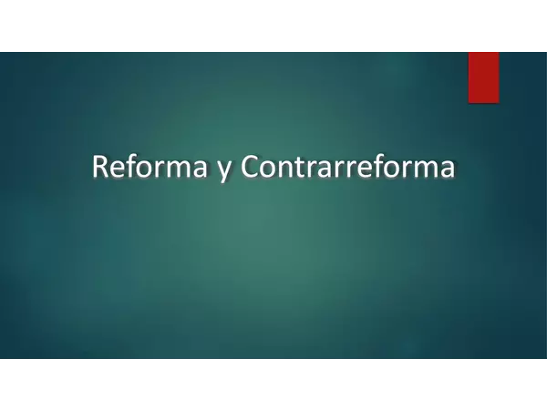 Reforma y Contrareforma