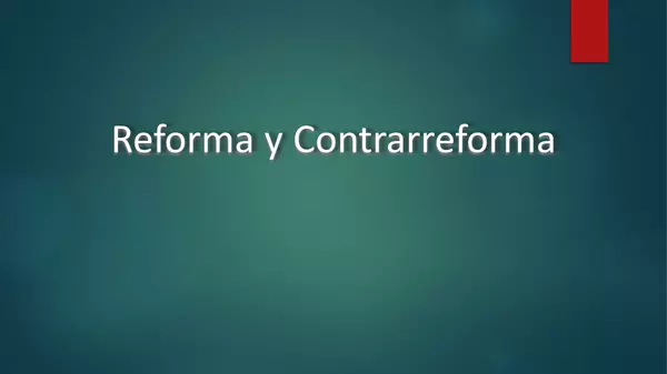 Reforma y Contrareforma