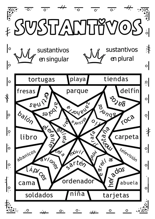 Mandalas sustantivos género y número
