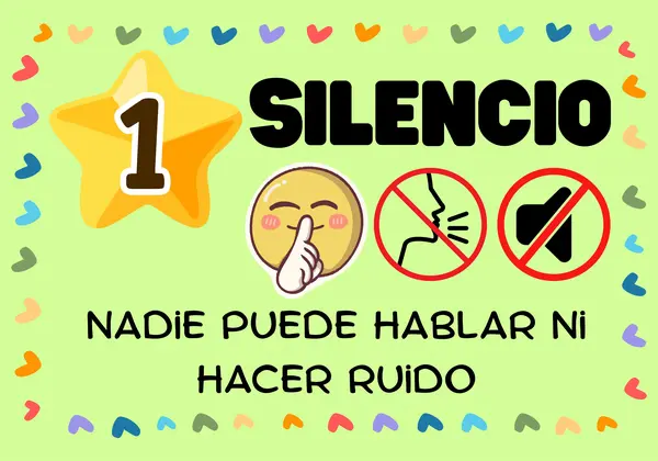 Carteles niveles de voz