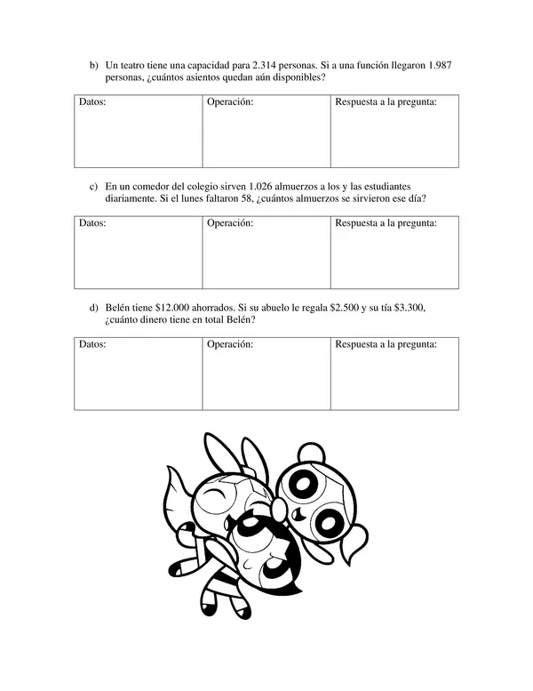 Resolver problemas de adición y sustracción