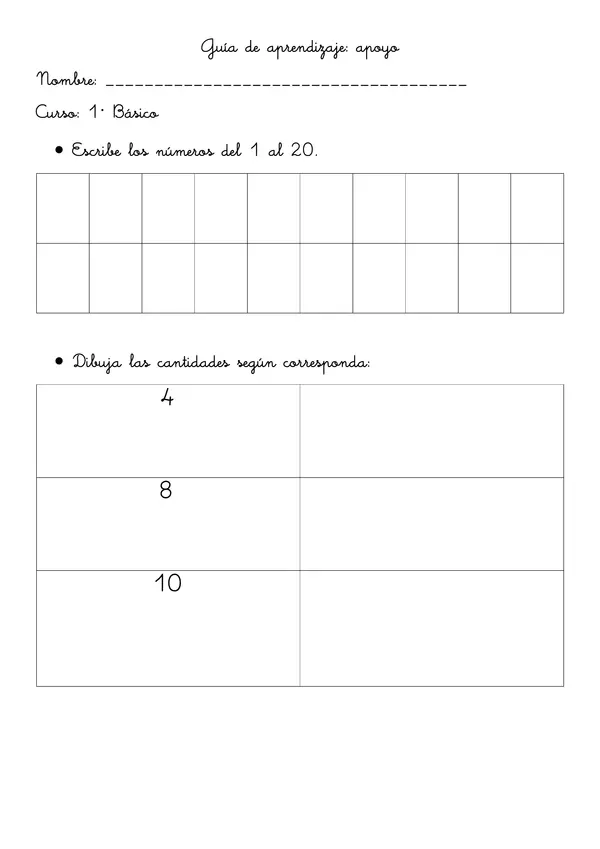 Guía de aprendizaje, de repaso Matemática nivelación