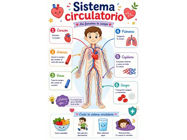 Láminas Educativas de los Sistemas del Cuerpo Humano