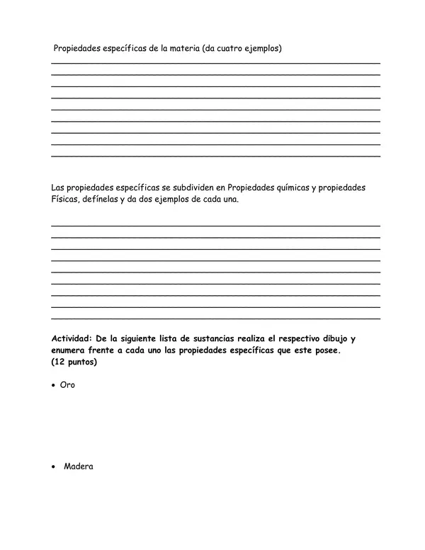Guía de trabajo Química  : 8 Básico 