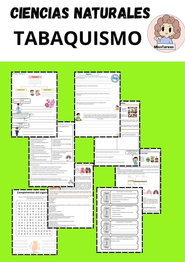 Tabaquismo, Ciencias Naturales 5° básico