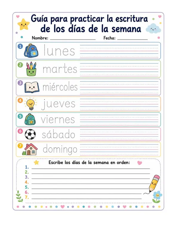 DÍAS DE LA SEMANA Y MESES DEL AÑO