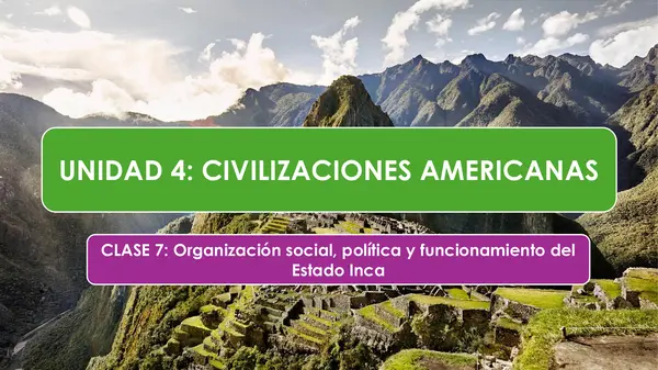 Organización social, política y funcionamiento del Estado Inca