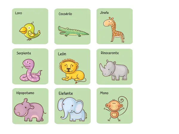 Vocabulario "animales de la selva"
