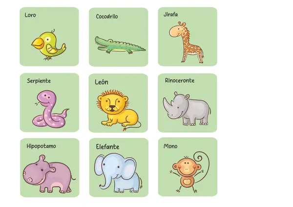 Vocabulario "animales de la selva"