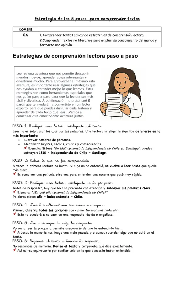 8 pasos para comprender textos | profe.social