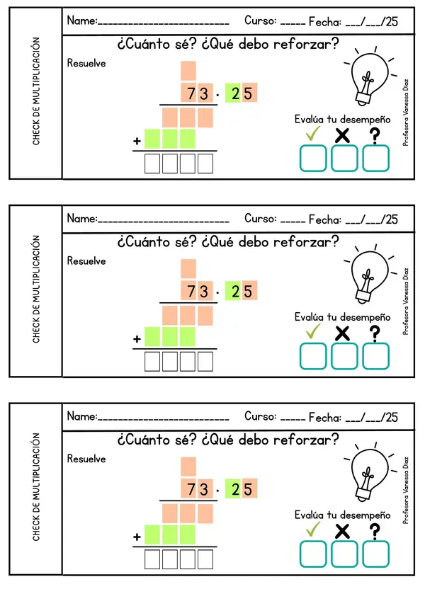 Ticket de logro :  Multiplicación de dos dígitos por dos dígitos 