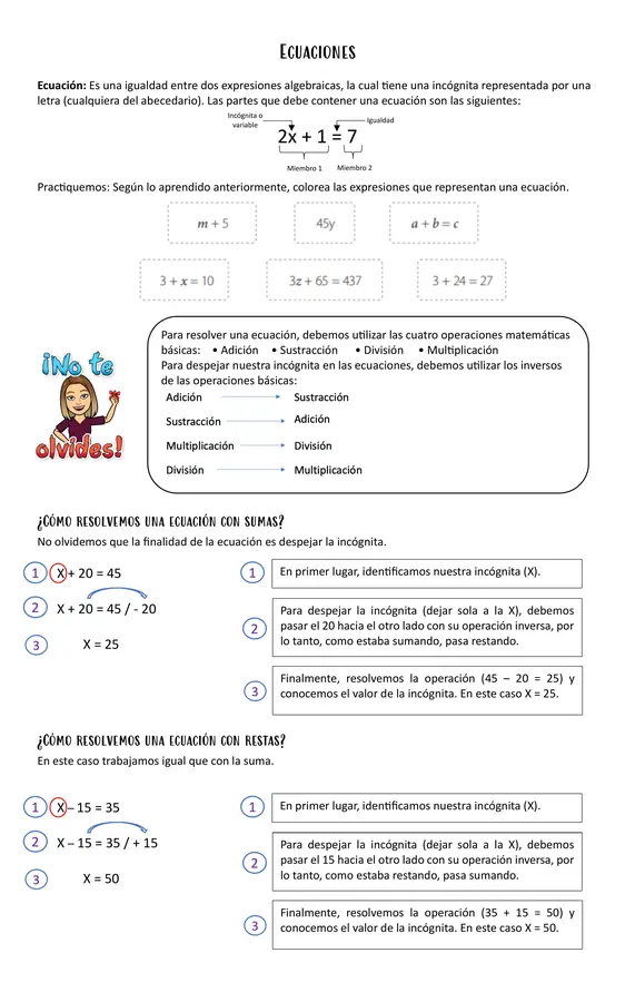 Cómo resolver ecuaciones paso a paso