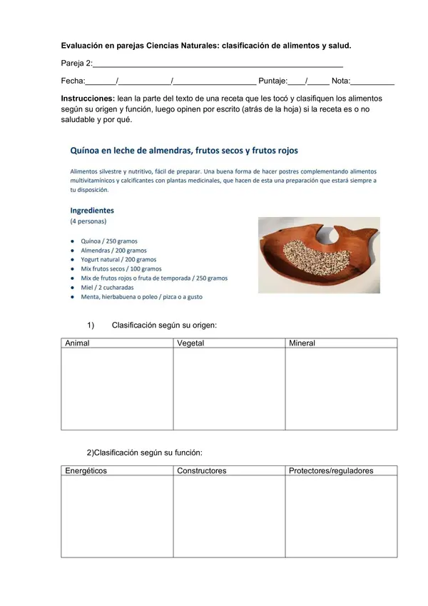 Clasificación de alimentos con recetas sureñas