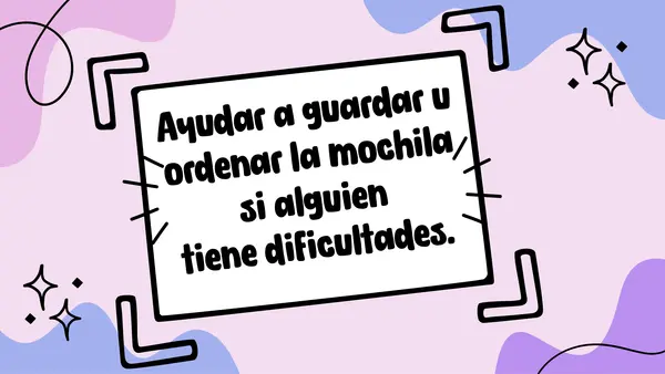 Juego de tarjetas para desarrollar actitudes solidarias.