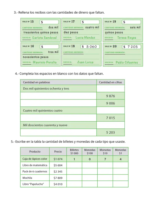 Guía repaso Cuarto básico
