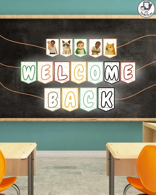 🎁 WELCOME BACK Banner – Ghibli Meme Style