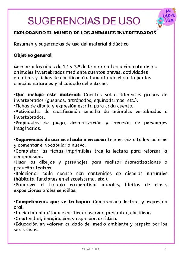 AVENTURAS Y CUENTOS DE LOS ANIMALES SIN HUESOS