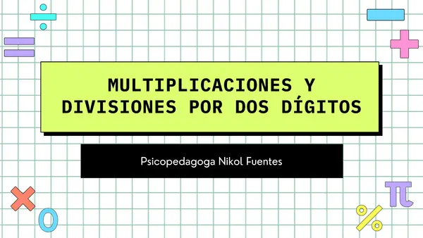 Multiplicación y división de dos dígitos