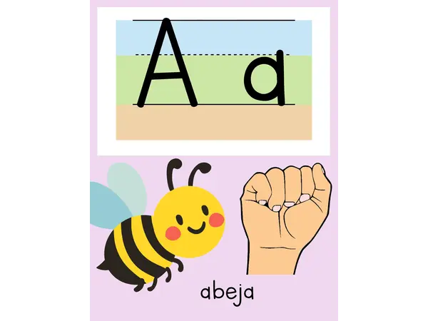 Abecedario de animales imprenta + LSCH