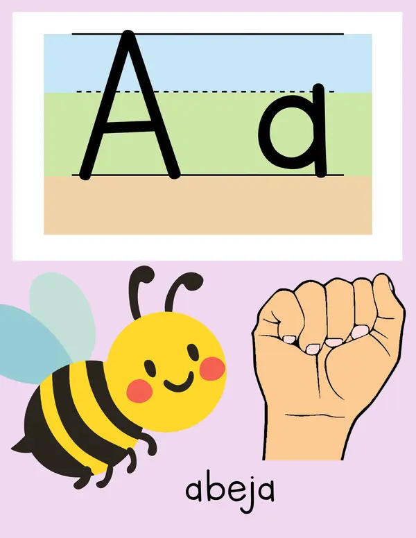 Abecedario de animales imprenta + LSCH