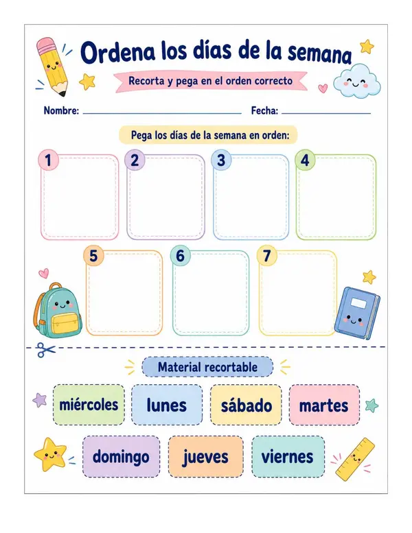 DÍAS DE LA SEMANA Y MESES DEL AÑO
