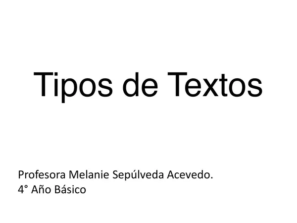 Tipos de textos