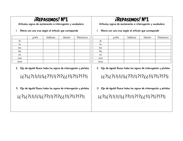 Repaso de contenidos Lenguaje
