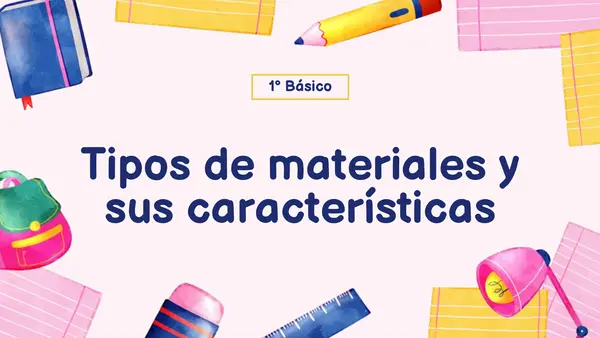 1ro básico: Tipos de materiales y sus características (Ciencias naturales)