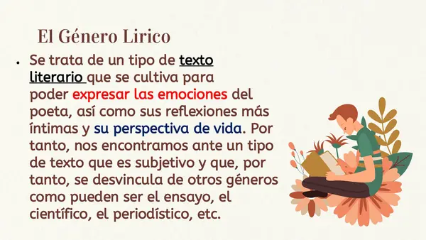 "El Género Lirico" 6° - 7° -8° Lengua y Literatura