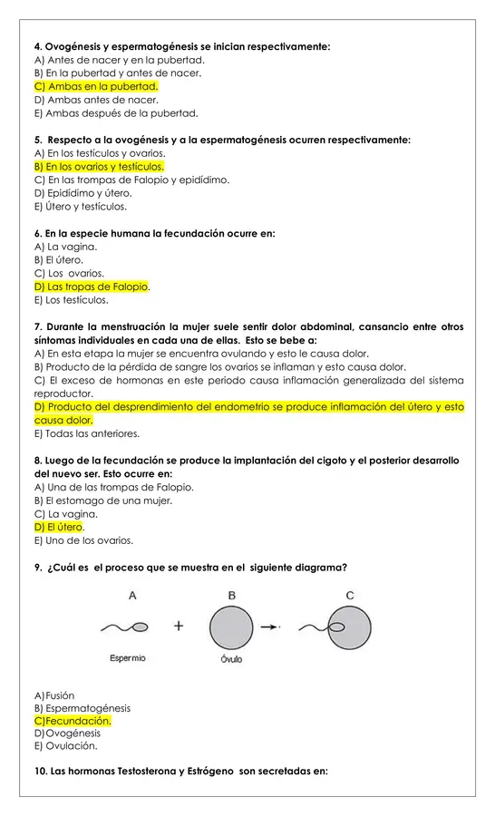 Prueba 7° - Sexualidad