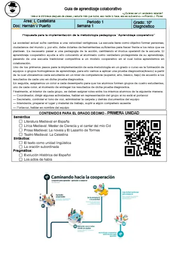 10M1SEM1 - Introducción aprendizaje cooperativo, diagnostico