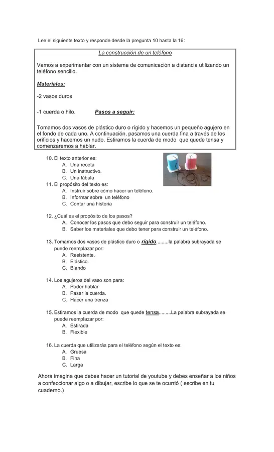 Guia tipo Simce lenguaje 2° a 4° básico