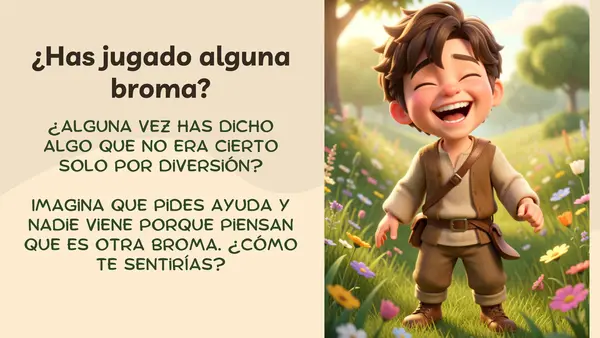 Fábula y comprensión lectora – El joven pastor y el lobo 🐺