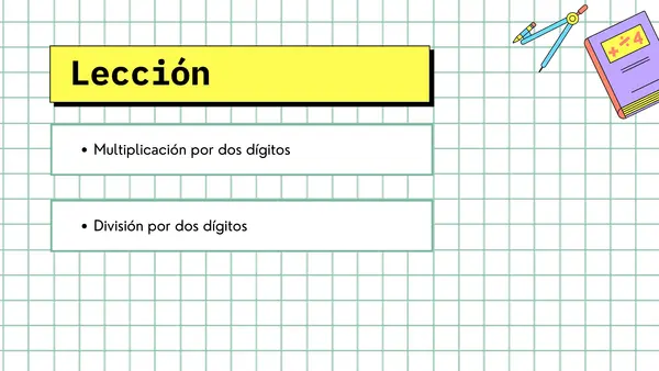 Multiplicación y división de dos dígitos