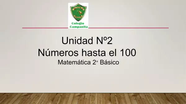 Matemática numeración hasta el 100