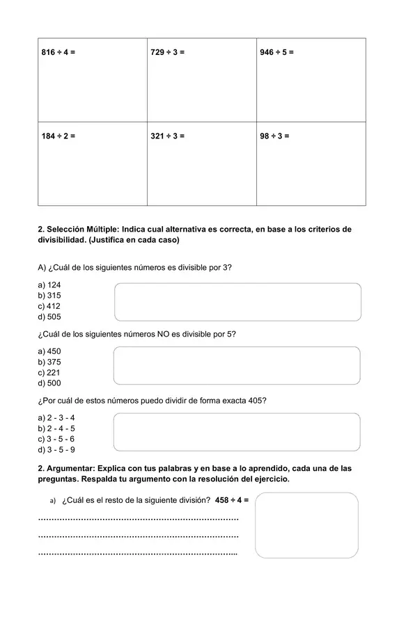 Multiplicación y división