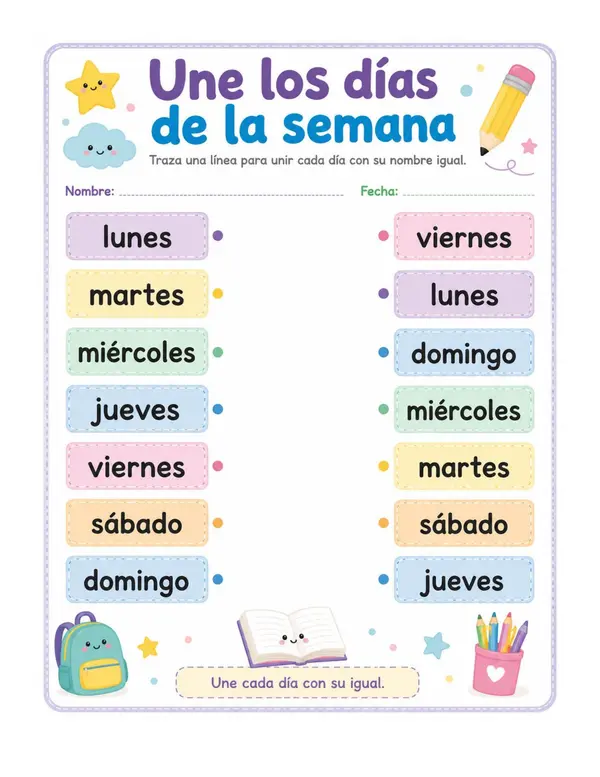 DÍAS DE LA SEMANA Y MESES DEL AÑO