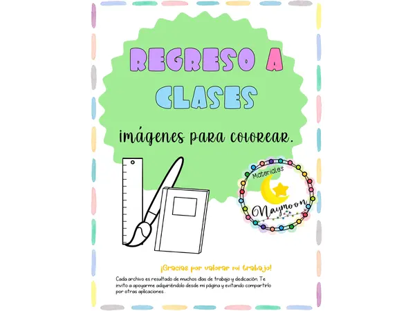 Imágenes para colorear de regreso a clases