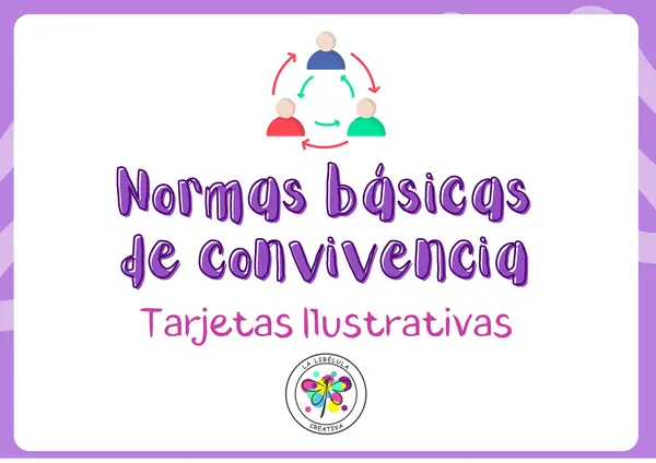 Tarjetas Ilustrativas Normas Básicas de Convivencia