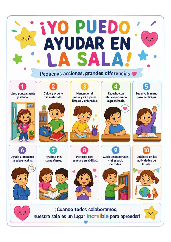 Yo puedo ayudar en el colegio” – Rutinas de colaboración para niños