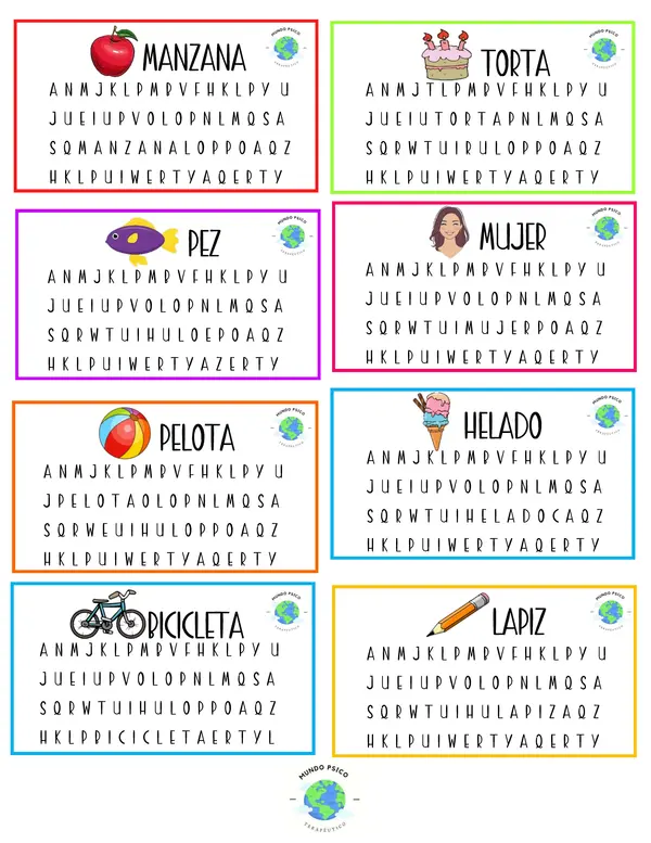 Mancha escondida - sopa de letras