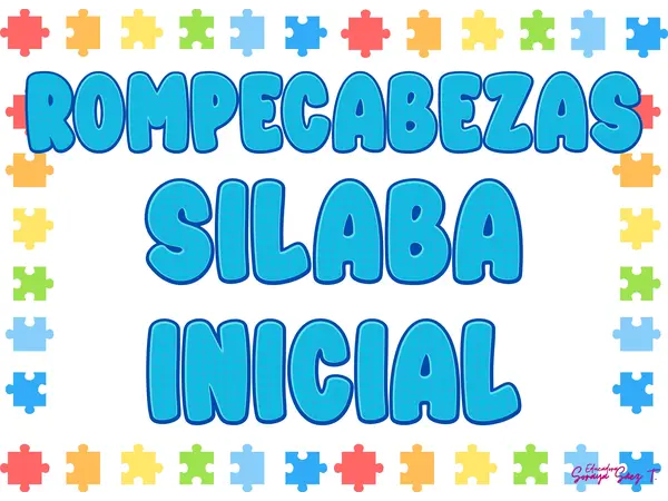 Rompecabezas sílaba inicial