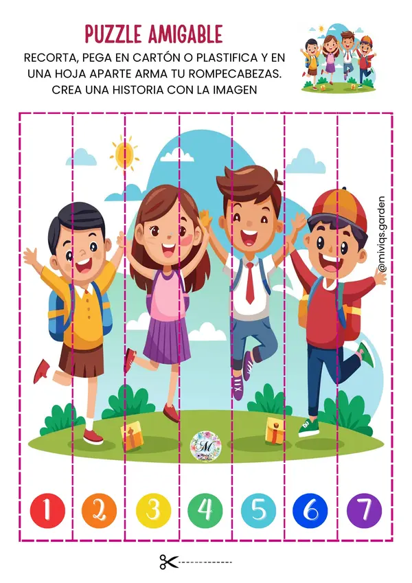 Puzzles Amigables (Recorta y arma)