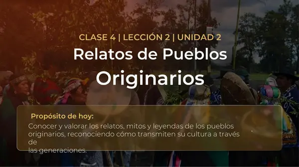 Clase 4 Leccion 4 Unidad 2 "Relatos de Pueblos Originarios" 2° Básico
