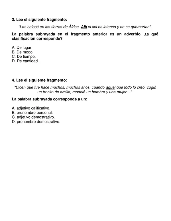 Evaluación de lenguaje, segundo semestre, tipo SIMCE, 2°año básico.