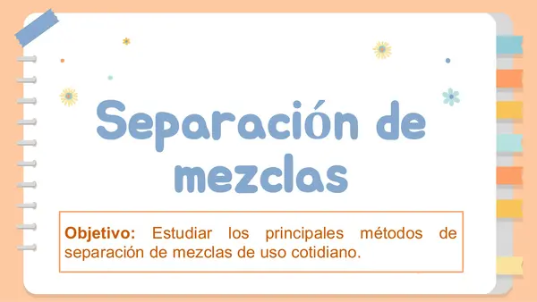 TÉCNICAS DE SEPARACIÓN DE MEZCLAS