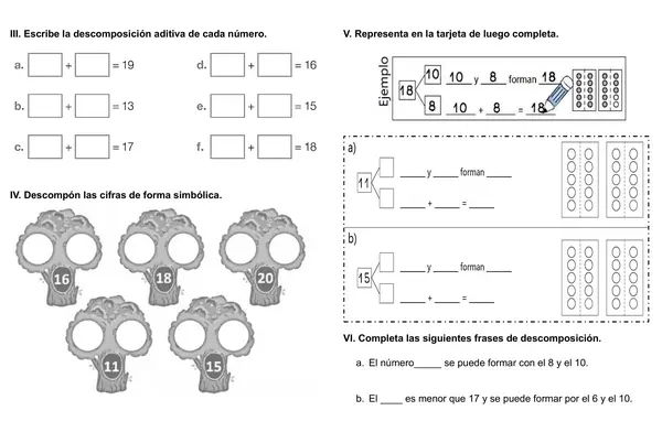 Composición y descomposición de números