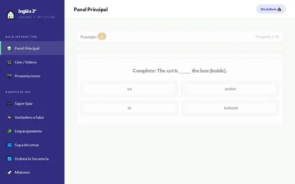 WEB PARA AULA Inglés 3° Básico (Agosto), VIDEOS, GUIAS, PRESENTACIONES JUEGOS GAMIFICADOS Y MAS